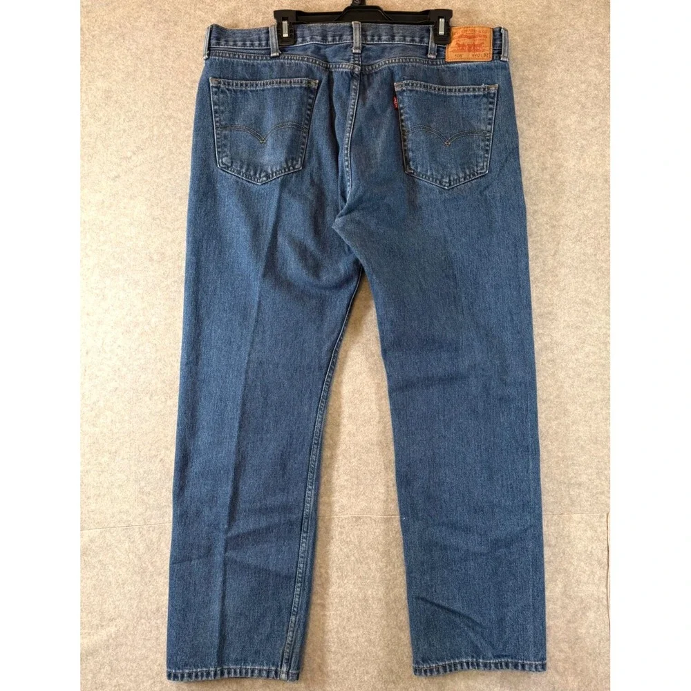 Levi's 505 Straight Fit Jeans 40x32 Blue Denim Classic Workwear Medium Wash